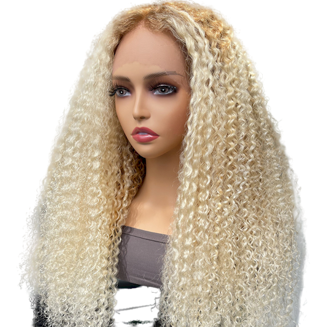 Wholesale 613 HD wig Kinky Curly  Frontal  13*4 13*6  and 2*6 4*4 5*5 6*6 7*7 Closure  Wig  100% Human Raw Hair