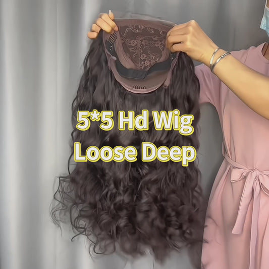 Loose Deep HD Lace 13*4 13*6 360 Frontal  4*4 5*5 6*6 7*7 Closure  Wig  100% Human Raw Hair Top Raw A+