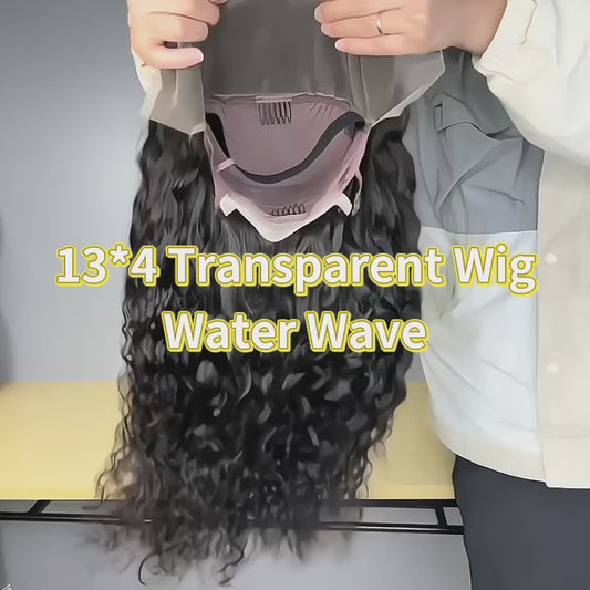 Water Wave Transparent  Lace 13*4 13*6 360 Frontal  4*4 5*5 6*6 7*7 Closure  Wig  100% Human Raw Hair Top Raw A+