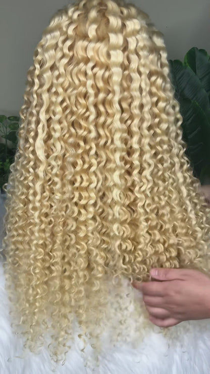 Wholesale 613 HD wig Kinky Curly  Frontal  13*4 13*6  and 2*6 4*4 5*5 6*6 7*7 Closure  Wig  100% Human Raw Hair