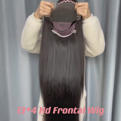 Straight HD Lace 13*4 13*6 Frontal and 2*6 4*4 5*5 6*6 7*7 Closure  Wig  100% Human Raw Hair Top Raw A+