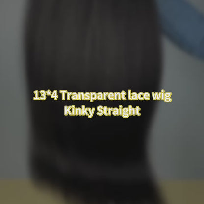 Top Raw A+ Pro Kinky Straight Transparent wig 13*4 13*6 Frontal  and 2*6 4*4 5*5 6*6 7*7 Closure  Wig  100% Human Raw Hair