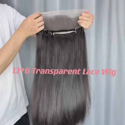 Top Raw A+ Pro Straight Transparent wig 13*4 13*6 Frontal  and 2*6 4*4 5*5 6*6 7*7 Closure  Wig  100% Human Raw Hair